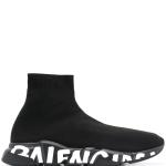 SNEAKERS TENIS BALENCIAGA SPEED TRAINER BLACK WORDS en STOCK