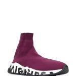 SNEAKERS TENIS BALENCIAGA SPEED TRAINER FUCIA WORDS en STOCK