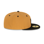 GORRA NEW ERA CAP LOS ANGELES DODGERS MLB WHEAT BLACK 59FIFTY CERRADA en STOCK