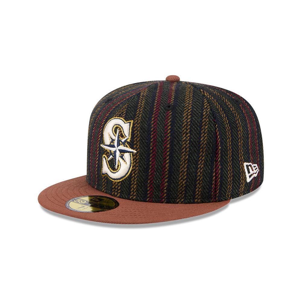 GORRA NEW ERA CAP SEATTLE MARINERS MLB VINTAGE HERRINGBONE 59FIFTY CERRADA en STOCK
