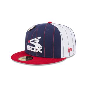 GORRA NEW ERA CAP CHICAGO WHITE SOX MLB PINSTRIPE LEAGUE PIN 59FIFTY CERRADA en STOCK