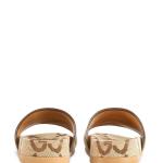 SANDALIAS SLIDES GUCCI GG SLIDE BEIGE LONA en STOCK